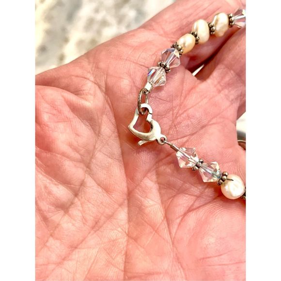 Pearls and Austria Crystals Bracelet #handmade #valentine - Picture 5 of 6
